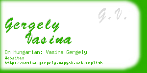 gergely vasina business card